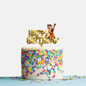 Happy Birthday Acrylic Cake Topper Chotta Bheem, Size - Medium