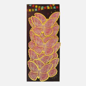 Pink Butterflies with Gold Foil - Pack of 10