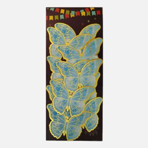 Blue Butterflies with Gold Foil - Pack of 10