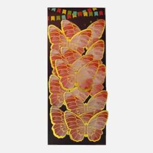 Red Butterflies with Gold Foil - Pack of 10