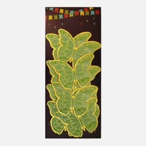 Green Butterflies with Gold Foil - Pack of 10