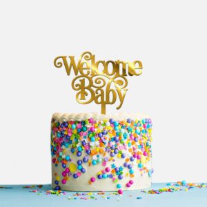 Welcome Baby Acrylic Cake Topper, Size - Medium