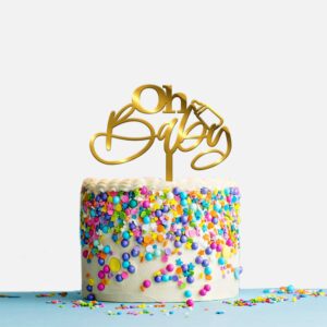 Oh Baby Acrylic Cake Topper, Size - Medium