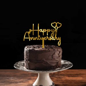 Happy Anniversary Acrylic Cake Topper, Size - Medium