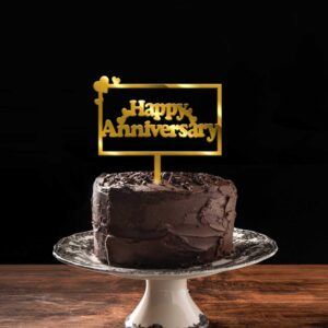Happy Anniversary Acrylic Cake Topper, Size - Medium