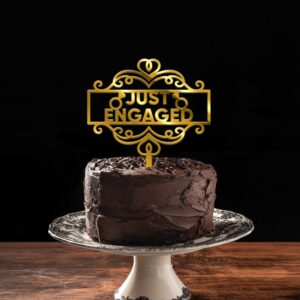 Just Engaged Acrylic Cake Topper, Size - Medium