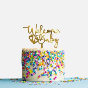 Welcome Baby Acrylic Cake Topper, Size - Medium