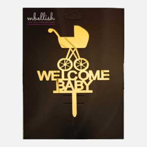 Welcome Baby Acrylic Cake Topper,Size - Medium