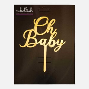 Oh Baby Arcrylic Cake Topper, Size - Medium