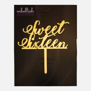 Sweet Sixteen Arcrylic Cake Topper, Size - Medium