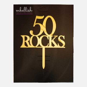 50 Rocks Arcrylic Cake Topper, Size - Medium