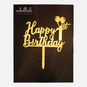 Happy 1 Birthday Arcrylic Cake Topper, Size - Medium