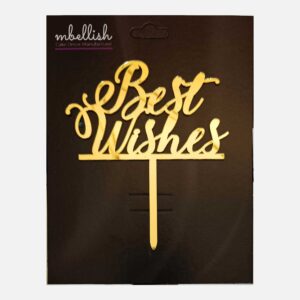 Best Wishes Arcrylic Cake Topper, Size - Medium