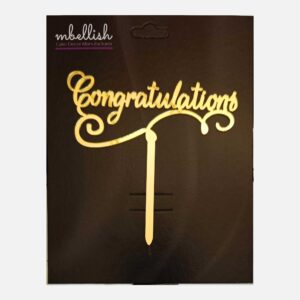 Congratulations Arcrylic Cake Topper, Size - Medium
