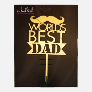 World Best DAD Arcrylic Cake Topper, Size - Medium