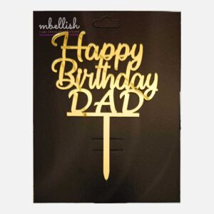 Happy Birthday DAD Arcrylic Cake Topper, Size - Medium