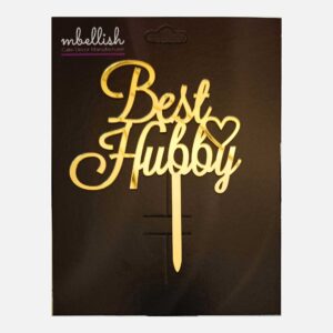 Best Hubby Arcrylic Cake Topper, Size - Medium