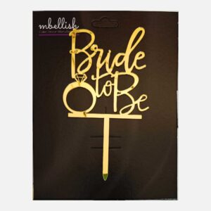 Bride to Be Arcrylic Cake Topper Ring, Size - Medium