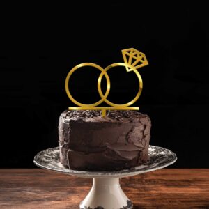 Diamond Ring Acrylic Cake Topper, Size - Medium
