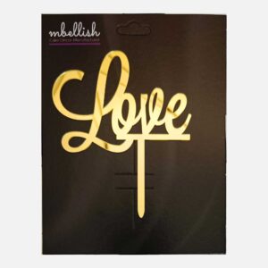 Love Arcrylic Cake Topper, Size - Medium