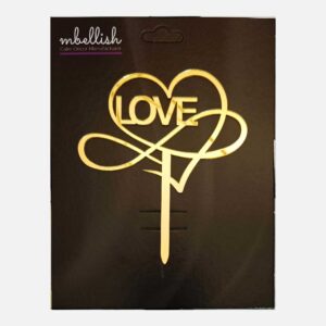 Love Arcrylic Cake Topper Heart , Size - Medium