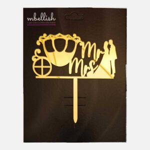 MR & MRS Arcrylic Cake Topper Couple, Size - Medium