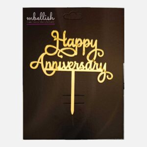 Happy Anniversary Arcrylic Cake Topper, Size - Medium