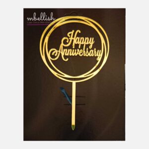 Happy Anniversary  Arcrylic Cake Topper Frame, Size - Medium
