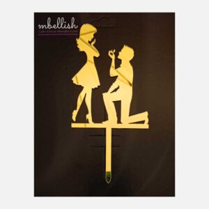 Couples Arcrylic Cake Topper, Size - Medium