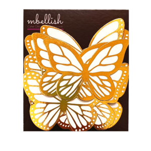 Golden Foiled Butterflies - Pack of 10