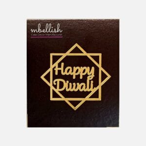 Happy Diwali Acrylic Sticker, Size - 2.75/3 inches ~, Pack of 5 pcs