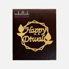 Happy Diwali Acrylic Sticker, Size – 2.75/3 inches ~, Pack of 5 pcs