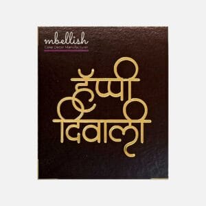 Happy Diwali Acrylic Sticker, Size - 2.75/3 inches ~, Pack of 5 pcs