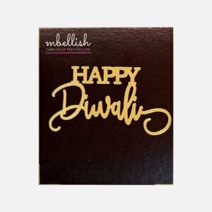Happy Diwali Acrylic Sticker, Size - 2.75/3 inches ~, Pack of 5 pcs