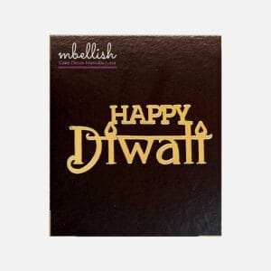 Happy Diwali Acrylic Sticker, Size - 2.75/3 inches ~, Pack of 5 pcs