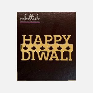 Happy Diwali Acrylic Sticker, Size - 2.75/3 inches ~, Pack of 5 pcs