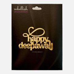 Happy Deepawali Acrylic Sticker, Size -3.75/4 inches ~, Pack of 5 pcs