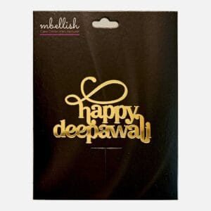 Happy Deepawali Acrylic Sticker, Size -3.75/4 inches ~, Pack of 5 pcs