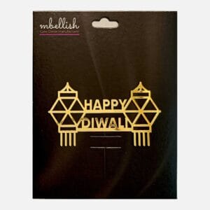 Happy Diwali Acrylic Sticker, Size -3.75/4 inches ~, Pack of 5 pcs